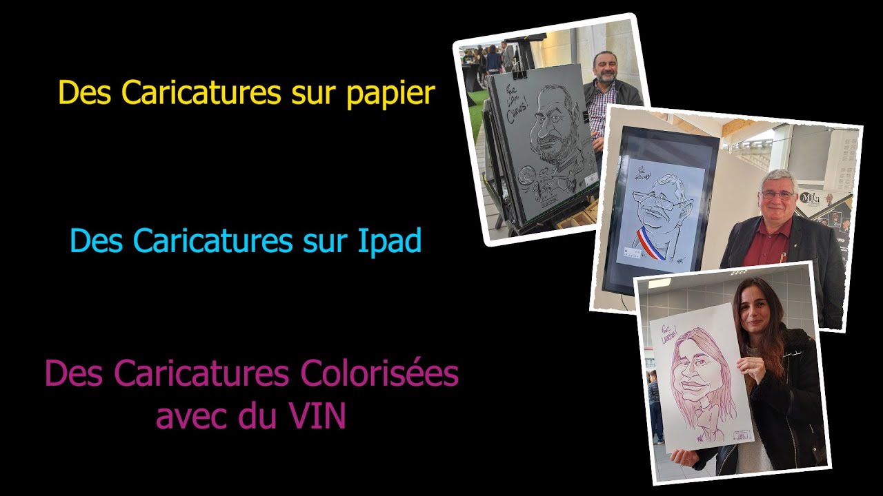 Caricatures pour vos évènements (vidéo)
